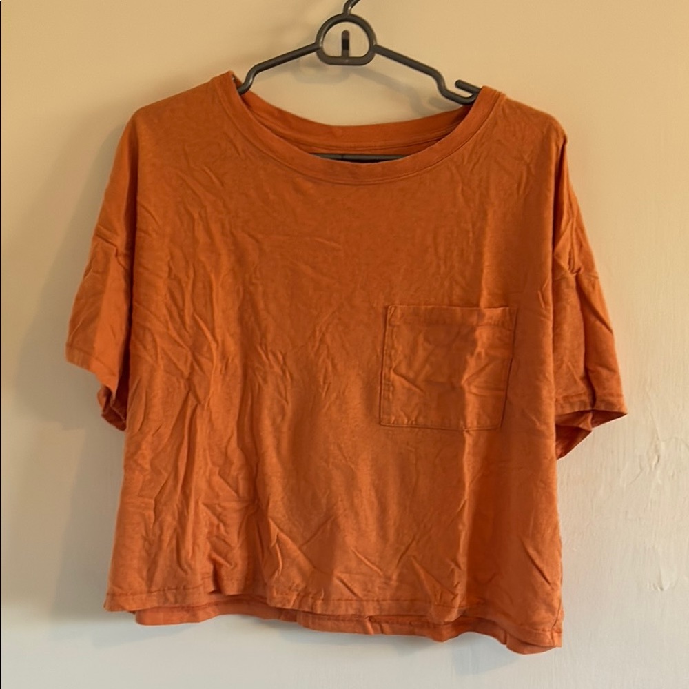 Everlane 100% cotton cropped t-shirt with embroidery
